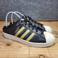 Adidas Superstar Mule Para Mujer 7 Zapatillas Zapatos Negro Metálico Dorado Blanco FZ2268