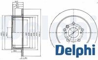 2X Bremsscheibe Delphi BG4180 2 Bremsscheiben Hinterachse Hinten