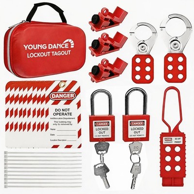 Electrical Lockout Tagout Kit -Lock Out Tag Kits for OSHA Compliance with Has...