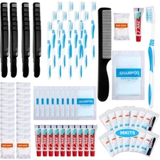 96 Sets Personal Hygiene Kit Basic Toiletry Kits Homeless Supplies Bulk for W...