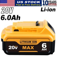 6000mAh 20 Volt Max Lithium Battery For DeWalt DCB206-2 DCB205-2 DCB180 battery