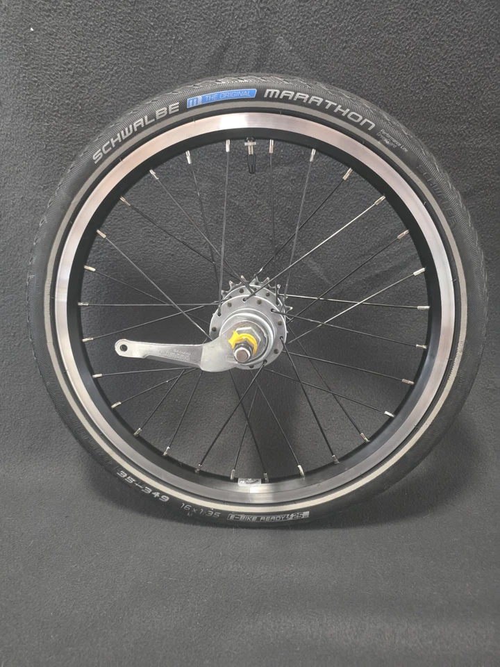 Faltrad Hinterrad 16 Zoll Shimano NEXUS 3 GANG 35-349 Rücktrittbremse Klapprad  - Bild 2 von 4