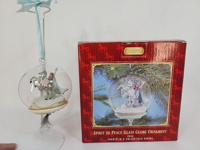 Breyer Spirit of Peace Glass Globe Horse Angel Christmas Ornament #700406 