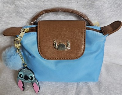 NWT New Release Bioworld Stitch Blue Mini Crossbody Detachable Strap W Bag Charm