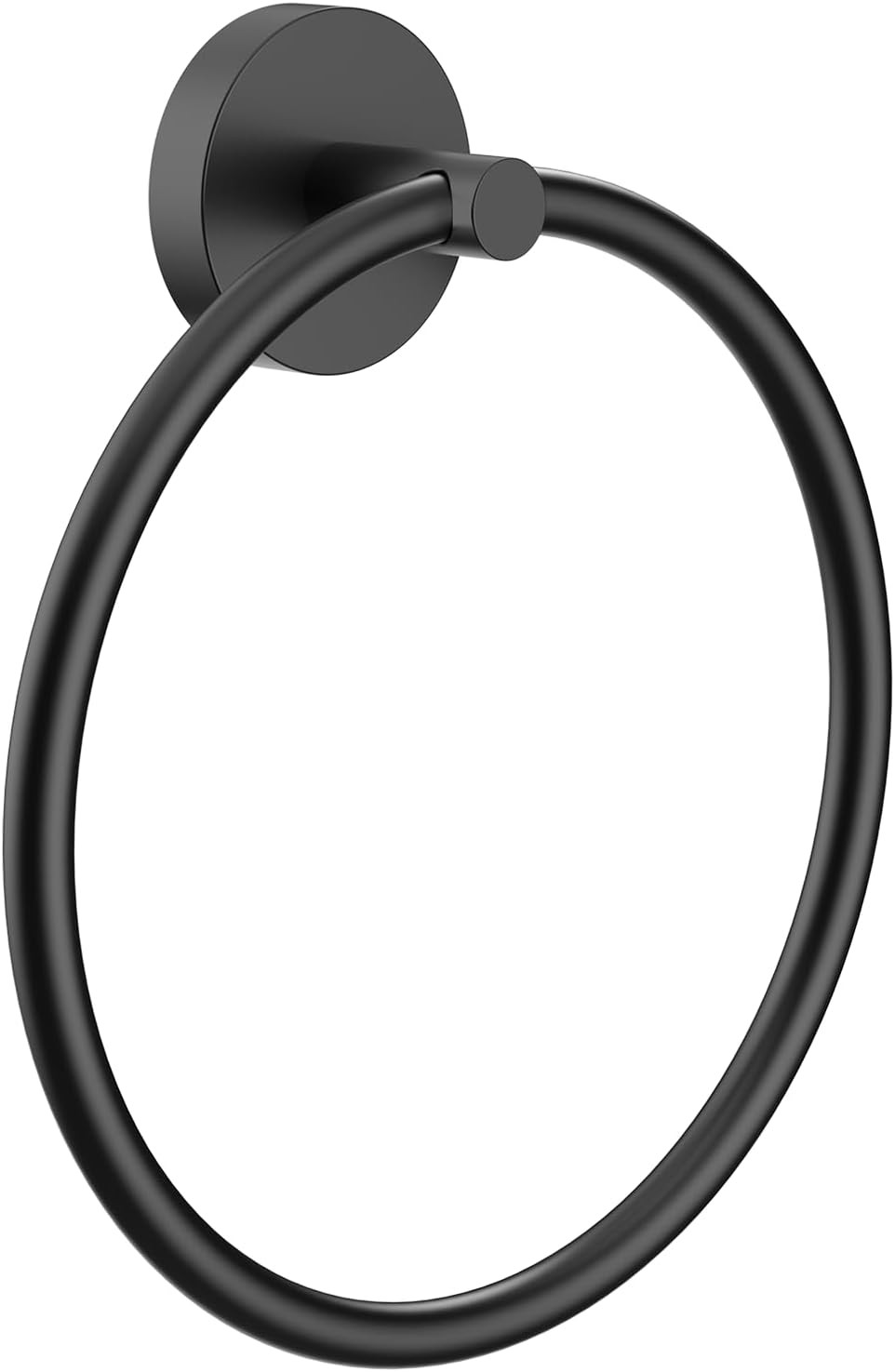 Holder Screw-in Matte Black Towel Ring For Bathroom Wall Sta