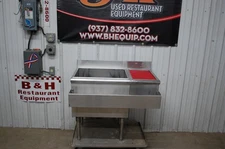 Jade 36" Heavy Duty Stainless Underbar Ice Well Bin w/  Drainboard Speed Rail 3'