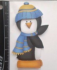 3D Penguin Blue Yellow Cap Scarf Winter CUSTOMER APPRECIATION Embellishment 416