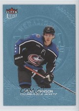2022-23 Upper Deck Fleer Ultra Medallions Sapphire Blue 22/25 Kent Johnson 10vt