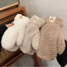 Cute Plush Winter Mittens for Women Guantes Peluche Calientes Invierno Mujer