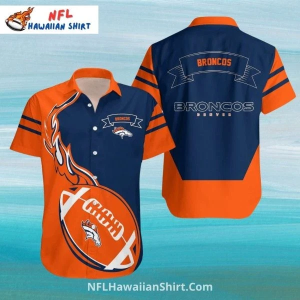 Denver Football Graphic Aloha Hawaiian Shirt Size S-5XL