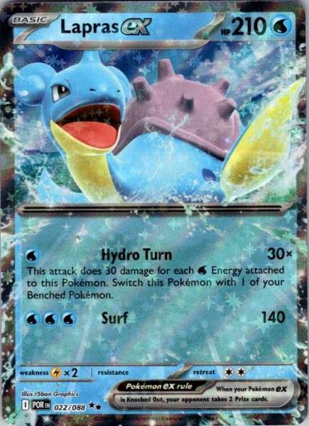 Lapras ex 022/088 Prismatic Evolutions Ultra Rare Holo NM Pokemon TCG