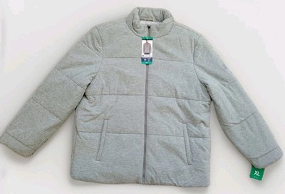 Soybu men's puffer jacket XL GRAY  stand up collard super soft lined NWT 