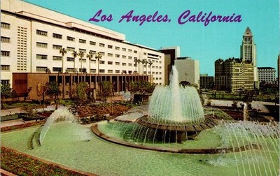 Vintage Los Angeles County Administration Building Civic Center Square Postcard