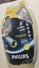 Phillips S-Video Cable M62791 24K Gold Plated Connectors 6 Ft Long NEW