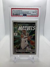 Shai Gilgeous-Alexander PSA 8 Net Marvels Press Proof 2024 Donruss Basketball