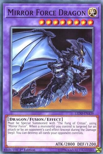 Yugioh Mirror Force Dragon 1st Edition Common LEDD-ENA39 NM