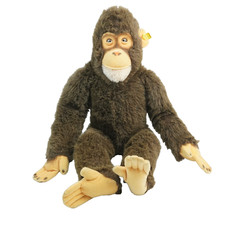 RARE STEIFF 0020/50 MONKEY 20" SCHLENKERTIER CHIMP GERMANY VINTAGE PLUSH TOY