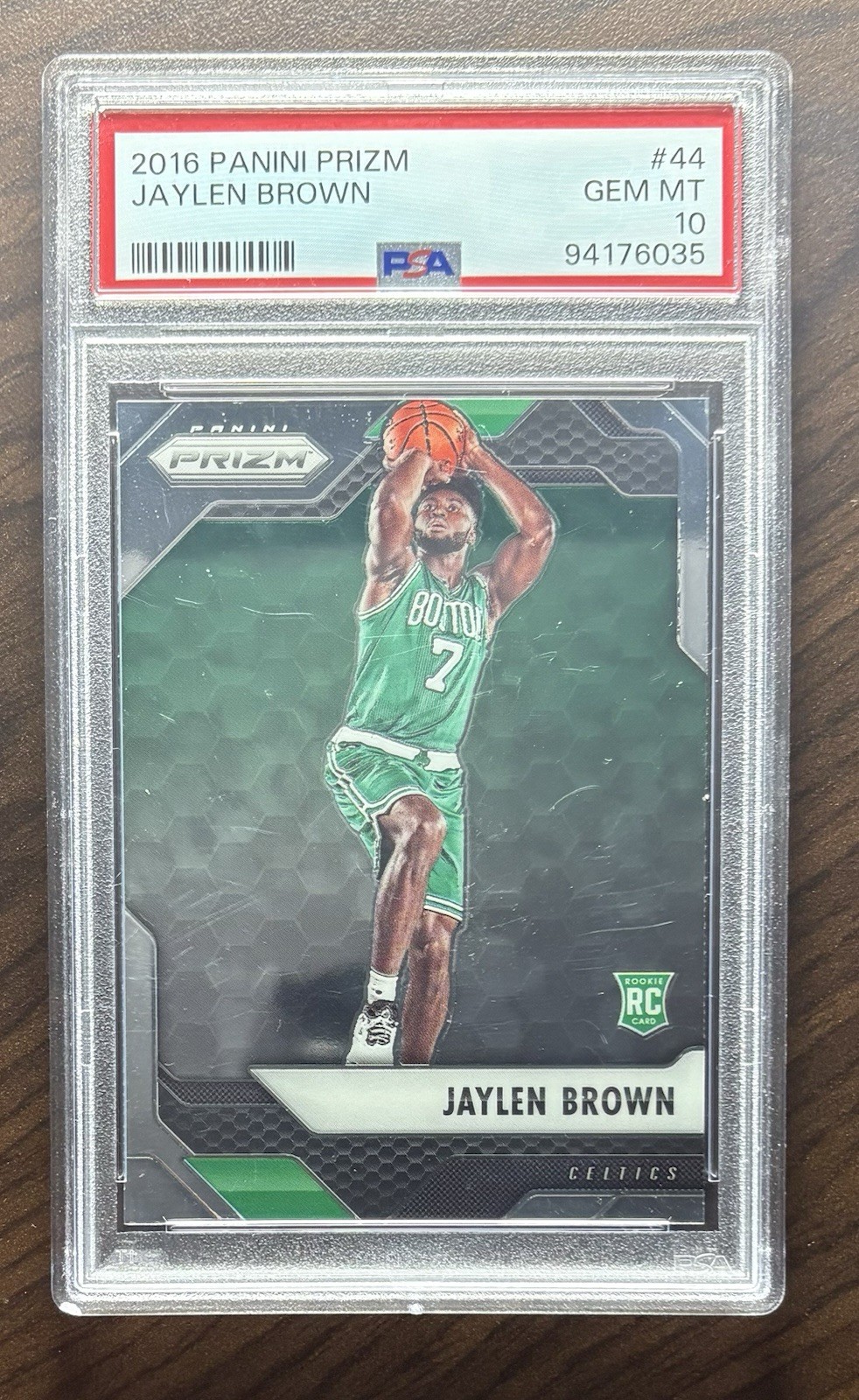 2016-17 Panini Prizm Rookie RC #44 Jaylen Brown Boston Celtics PSA 10