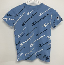 Champion Short Sleeve T-Shirt Youth Medium Blue