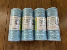 Deco Mesh Ribbon, Light Blue, 6 Inches X 5 Yards, Lot Of 4