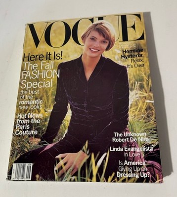 Vogue September 1993 Issue 30th Birthday Gift Linda Evangelista Robert Deniro
