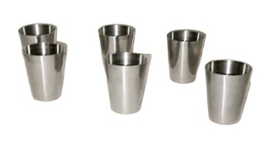 6x Edelstahl-Trinkbecher - Becher aus Edelstahl Camping Stamperl  Schnapsgläser