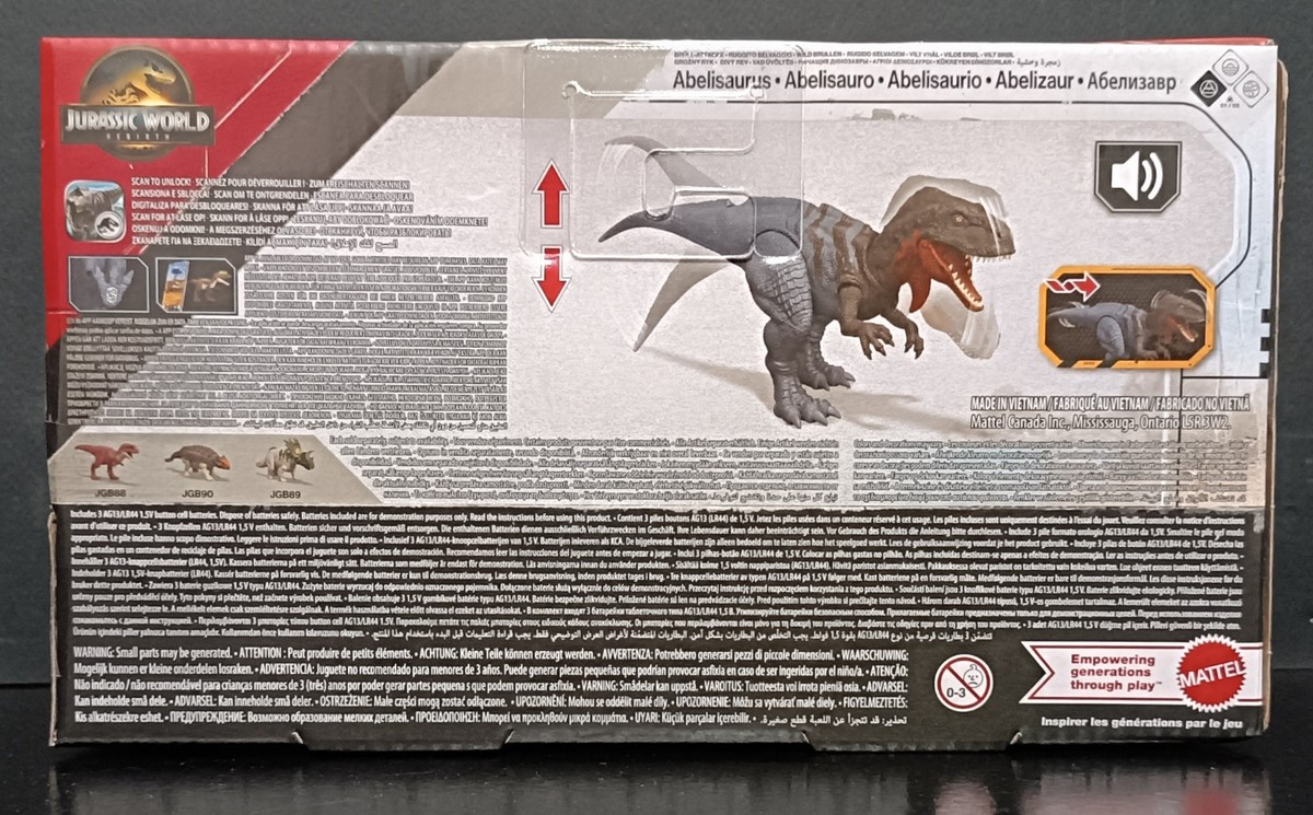 MATTEL 2025 JURASSIC WORLD REBIRTH WILD ROAR ABELISAURUS DINOSAUR