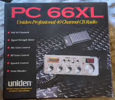 #ad Uniden CB PA 40 Channel PC66XL w Mount Bracket Tested no power cord $29.99