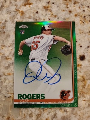 JOSH ROGERS 2019 Topps Chrome Rookie Auto Green Refractor