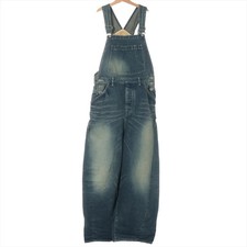 Mina Perhonen Cotton  linen Overall 38 Ladies' indigo blue dn4494 always Overa