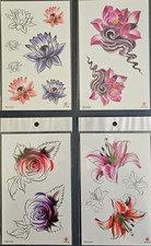 4 Sheets Premium Quality Middle Half Arm Temporary Tattoos For Men  Women 78