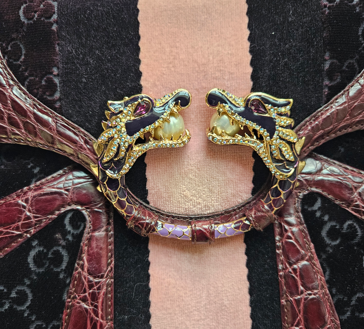 Gucci Tom Ford Purple Metallic Crystal Dragon Belt Why this iconic Tom Ford-era Gucci bag is THE must-have in  main image 3
