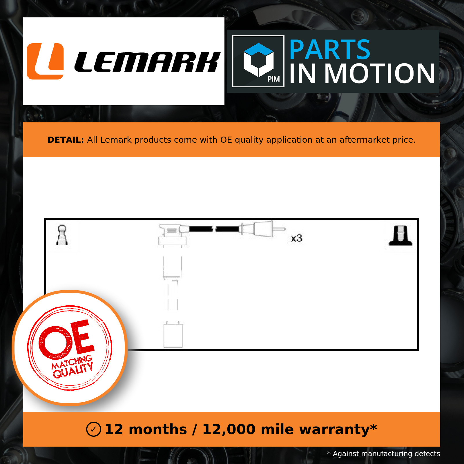 HT Leads Ignition Cables Set HOES1015 Lemark 2750139A00 Top Quality Guaranteed
