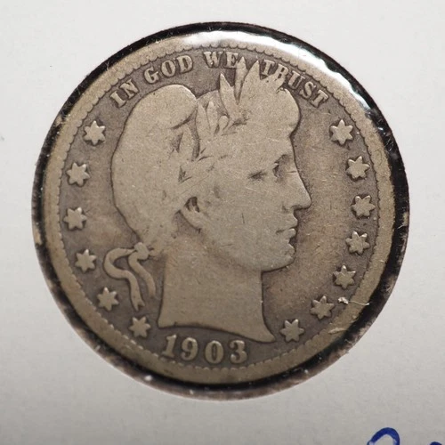 1903   *S*  BARBER SILVER QUARTER  ***NICE*** FREE SHIPPING   C2129