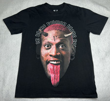 Dennis Rodman X Vlone collab T Shirt Size Medium Double Sided