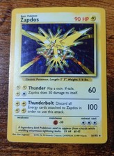 Zapdos 16/102 Set Base Holo Carta Pokemon Rara PL-MP