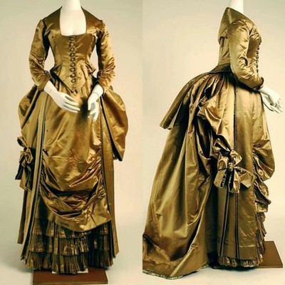 Georgian Victorian Gothic Evening Dress 1900s Royal Historical Masquerade Gown