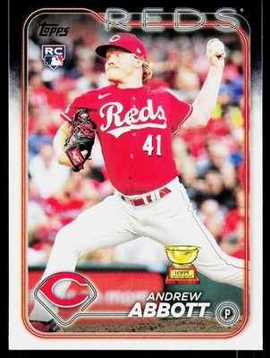 2024 Topps Andrew Abbott #214 RC Rookie Cincinnati Reds