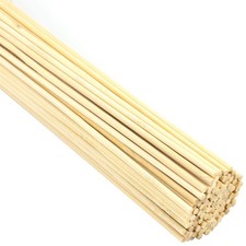 100 Pack Wooden Dowel Rods 1/8 x 12 Inch Unfinished Natural Wood Round...