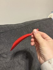 Vintage Crystal-Tex Co. Red Plastic Shoehorn - Beverly Hills, CAL - Made in USA