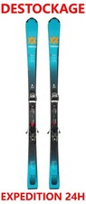 Used Volkl DEACON 7.2 Alpine Skis Black 165 cm 1 Meter 65 + Bindings