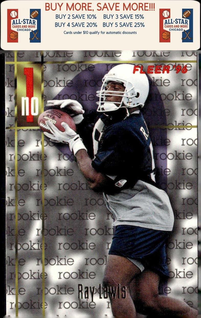 1996 Fleer #165 Ray Lewis RC Baltimore Ravens