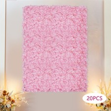 20PC Artificial Wedding Silk Flower Wall Decor Background hydrangea Floral Panel