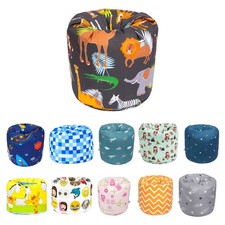 Kids Indoor Bean Bag Chair Round Pouffes Childs Beanbag Seat with Carry Handle