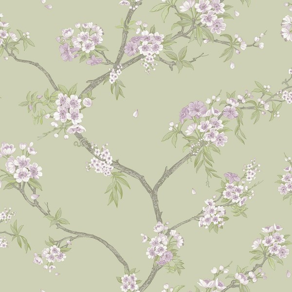 Holden Decor Cherry Blossom Tapete Salbei GrüN Heidekraut Botanisch Rolle 14210-image