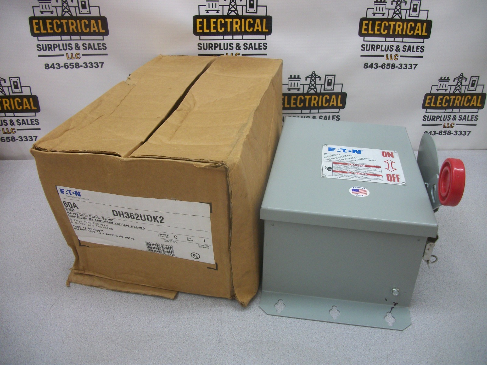 CUTLER-HAMMER DISCONNECT TYPE 12 DH362UDK2 60AMP 600VOLT 3POLE NON-FUSIBLE NIB