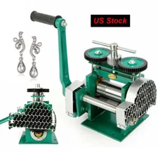 Rolling Mill Machine Rollers Metal Wire Flat Jewelry Tool Manual Combination USA