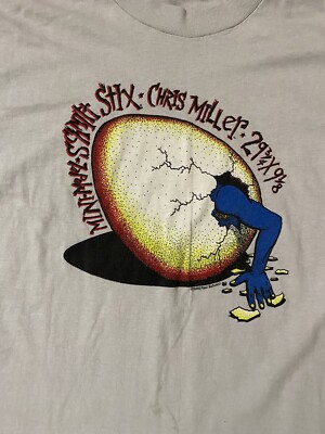 VINTAGE 80s SCHMITT STIX CHRIS MILLER SKATEBOARD T-SHIRT VISION