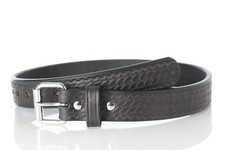 Basketweave Embossed Gun Holster Belt USA CCW 1-1/2"Wide Full Grain USA Leather