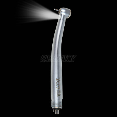 Dental LED Turbine Fiber Optic High Speed Handpiece push Button 4Hole fit KAVO